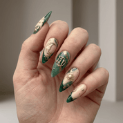 Virgo Essence press-on nails – hand-painted reusable gel set by Handora