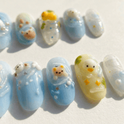 Water Friends press-on nails by Handora