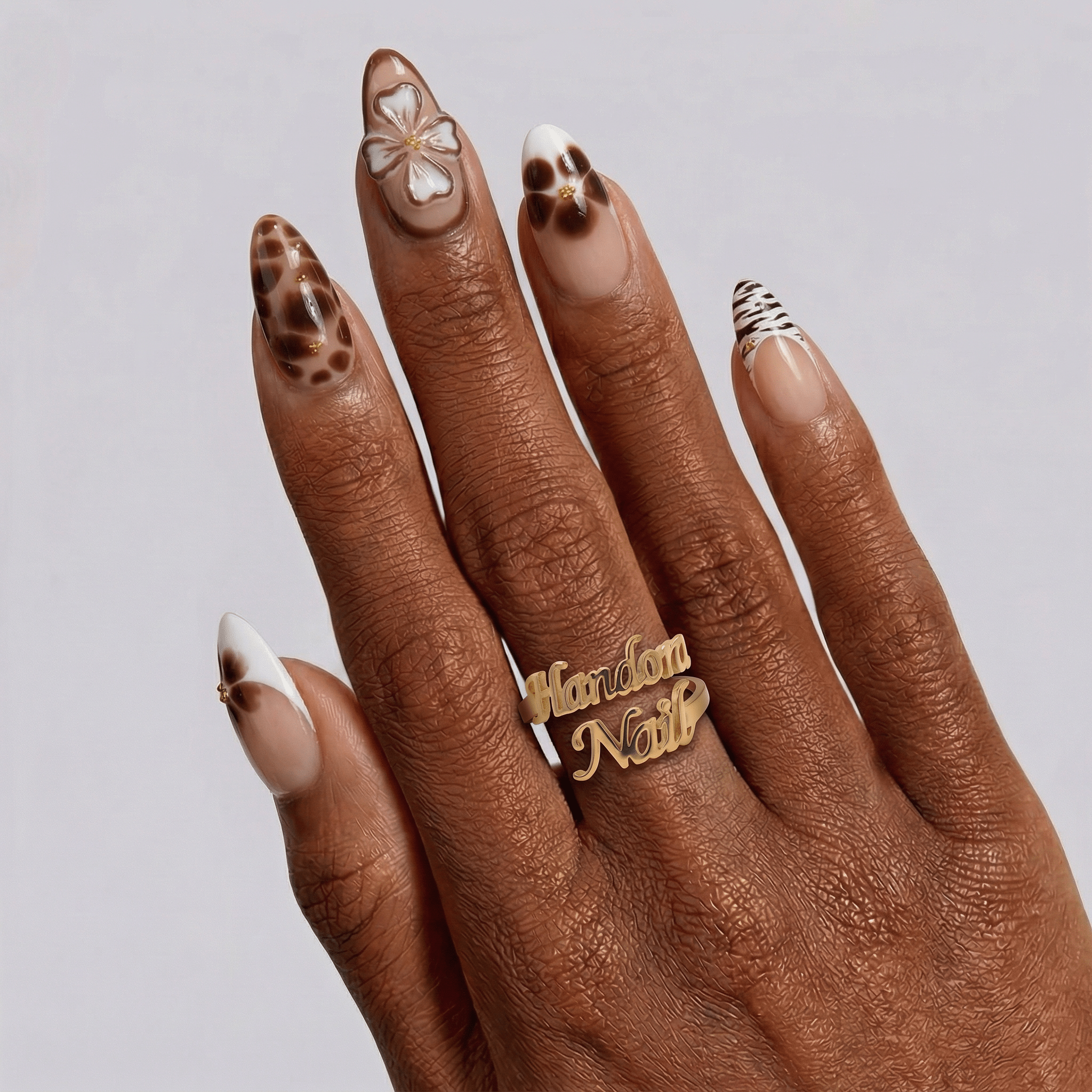 Wild Bloom full press-on nail set – sizes XS–L by Handora
