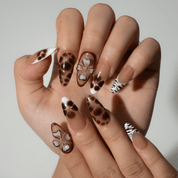 Wild Bloom autumn nail design – handmade press-on nails by Handora