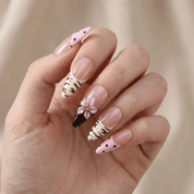 Wild Blossom press-on nails – hand-painted reusable gel set by Handora